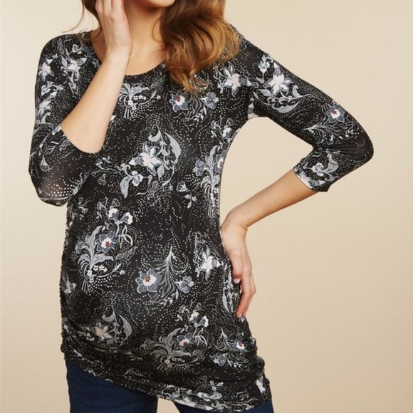 Jessica Simpson Tops - Jessica Simpson Ruched Maternity Tunic